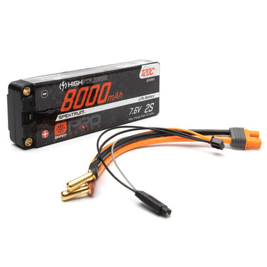Spektrum SPMX82S120HT 8000mAh 2S 7.6V 120c Smart Pro Race HV LiPo with 5mm Bullets